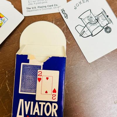 Aviator Blue & White Playing Cards