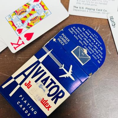 Aviator Blue & White Playing Cards