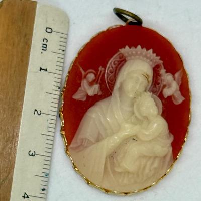 Our Lady of Perpetual Help Cameo Pendant