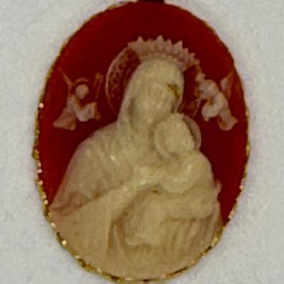 Our Lady of Perpetual Help Cameo Pendant