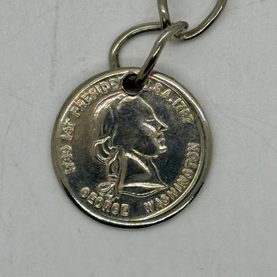 George Washington Coin Medallion on chain