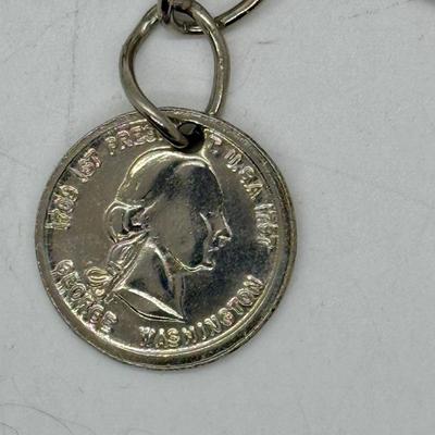 George Washington Coin Medallion on chain