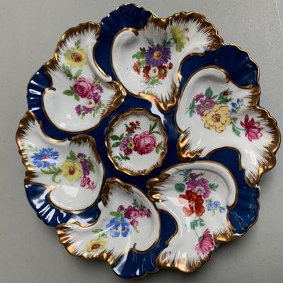 9” Limoges Decorative Seafood Dish