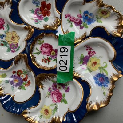 9” Limoges Decorative Seafood Dish