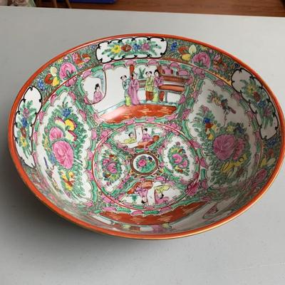 Large Very Heavy Japanese Porcelain Serving Bowl