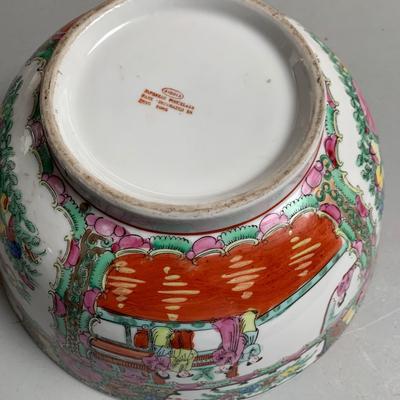 Large Very Heavy Japanese Porcelain Serving Bowl