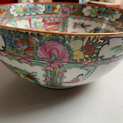 Large Very Heavy Japanese Porcelain Serving Bowl