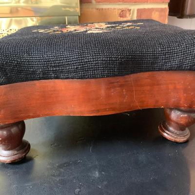 Needlepoint Foot Stool