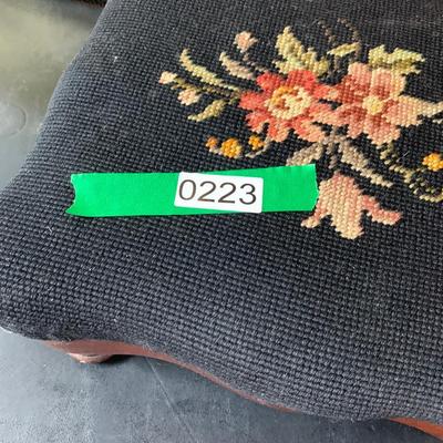 Needlepoint Foot Stool