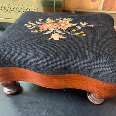 Needlepoint Foot Stool