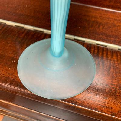 Tall Art Glass Bud Vase