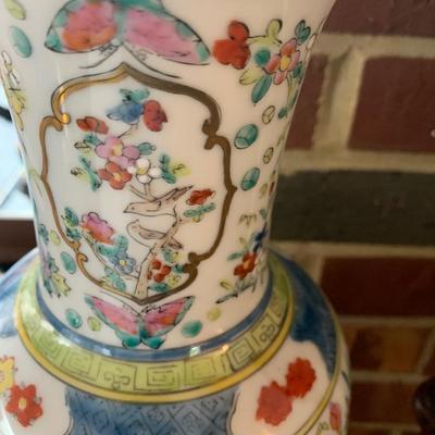 Large Hand Painted Japanese Vase