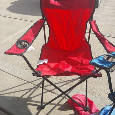 TWO FOLDING CAMPING CHAIRS WITH CARRY BAGS
