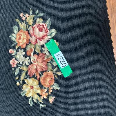 Large Antique Needle Point Foot Stool