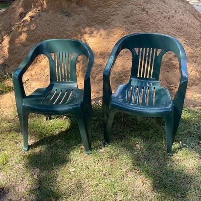 Pair of Green Chairs