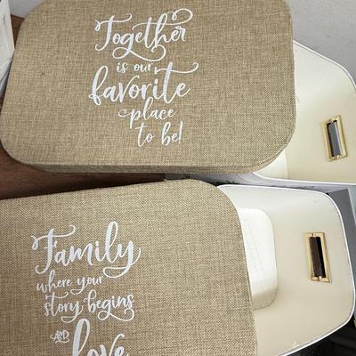 Storage Boxes Containers Heavy paper board box with lids and handles and Wood File boxes
