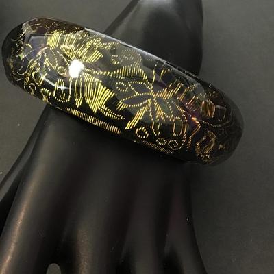 Vintage big thick chunky bangle bracelet