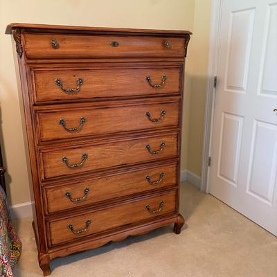 Sale Photo Thumbnail #200: Large Beautiful Betsy Cameron Home 6 Drawer Chest #2
Comes exactly as shown in the photos.  
Item is gently used, excellent condition, from a non-smoking home.  It was in a guest room so it looks practically new!  
We have other coordinating pieces to thi