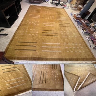 Large Geometric 9’ x 12’ Wool Rug (BD-RG)