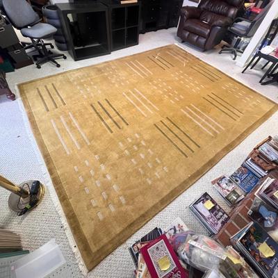 Large Geometric 9’ x 12’ Wool Rug (BD-RG)