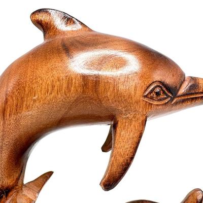 Hand Carved Wooden Dolphins 06/13