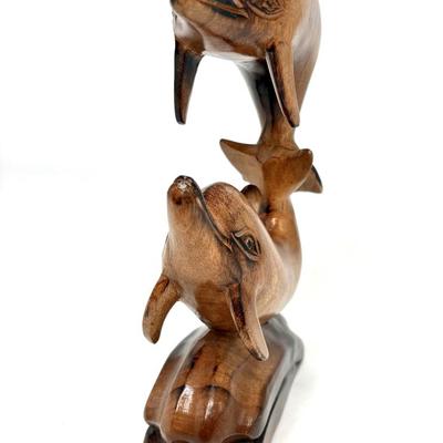 Hand Carved Wooden Dolphins 06/13
