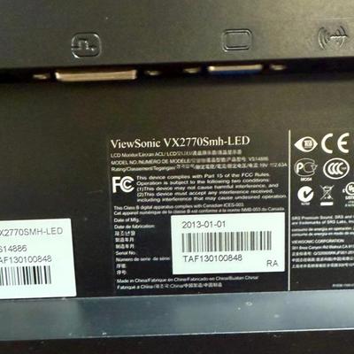 ViewSonic VX2770SMH-LED 27" LED LCD Monitor
