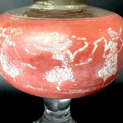 Vintage Dancing Ladies Oil Lamp