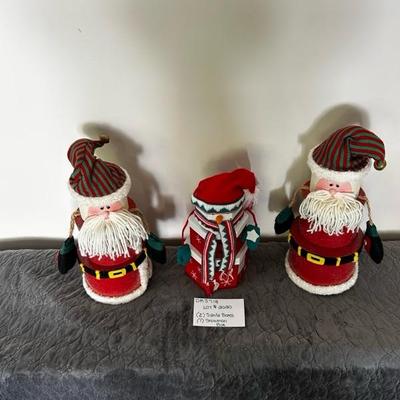 Sale Photo Thumbnail #331: Lot Contains:
3 Piece Boxes that Stack to Create Adorable Holiday Guests
2 Santa Stack Boxes 
1 Snowman Stack Boxes