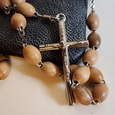 Contemporary Rosary in Leather Case