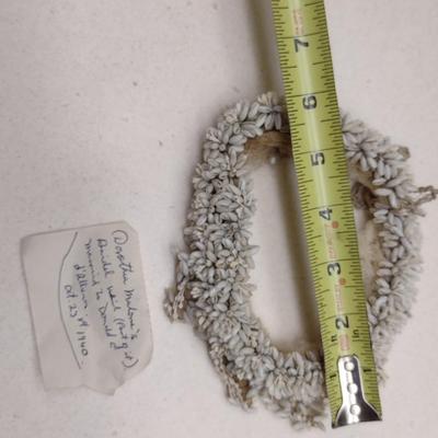 Antique Hand Strung Shell Head Band for Bridal Veil
