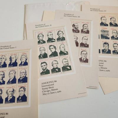 Ameripex 86 Stamp Show Presidential Stamp Collection