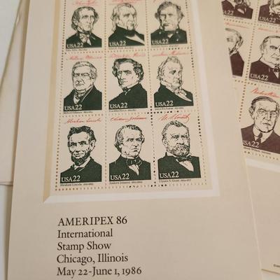 Ameripex 86 Stamp Show Presidential Stamp Collection