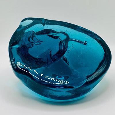 LOT 7: Collection of Three (3) Glass/Crystal Cozy Curled Up Cats