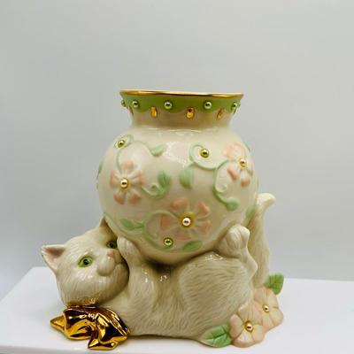 LOT 14: Set of Three (3) Lovely Lenox Porcelain Cats