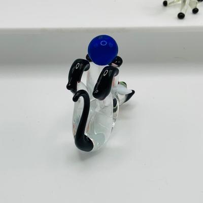 LOT 15: Assortment of Art Glass and Crystal Cat Figures