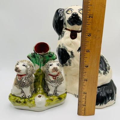 LOT 18: Vintage Staffordshire Style Dogs