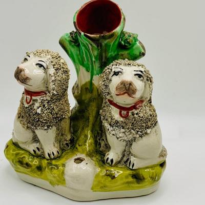 LOT 18: Vintage Staffordshire Style Dogs