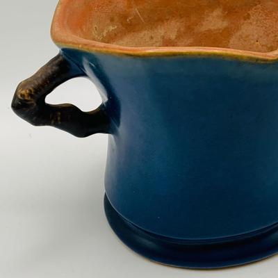 LOT 19: Roseville Pottery Blue Pine Cone Pattern Vases