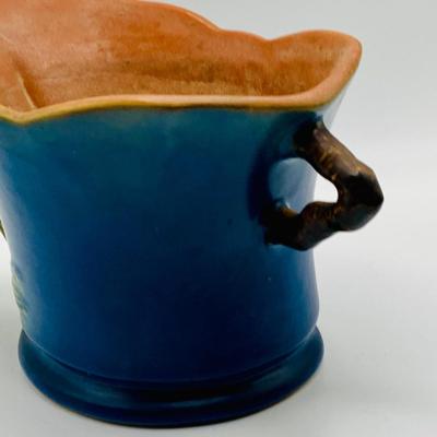 LOT 19: Roseville Pottery Blue Pine Cone Pattern Vases