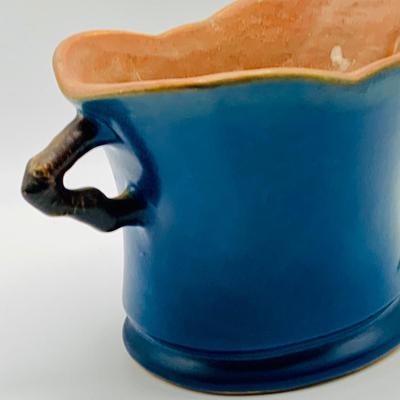 LOT 19: Roseville Pottery Blue Pine Cone Pattern Vases