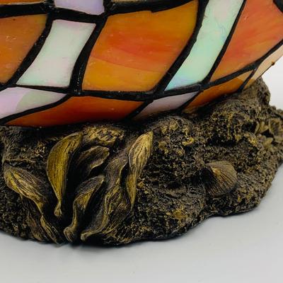 LOT 23: Vintage Stained Glass Fish Table Lamp