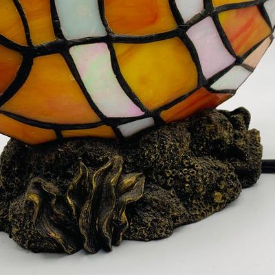 LOT 23: Vintage Stained Glass Fish Table Lamp
