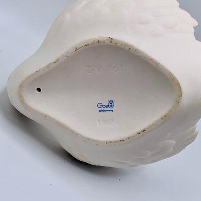 LOT 26: Seascapes and Swans - Set of Two (2) Swan Porcelain Dishes by Goebel and Other and Two (2) Framed Seascapes One by Raul Bancod