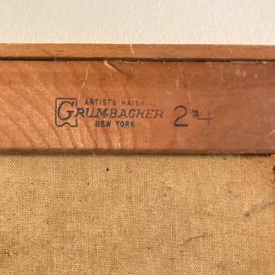 LOT 55: Martha Washington Sewing Table and Contents with Oil Painting
