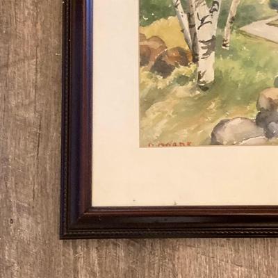 LOT 57: Pair of Framed White Birch Landscape Oil Paintings