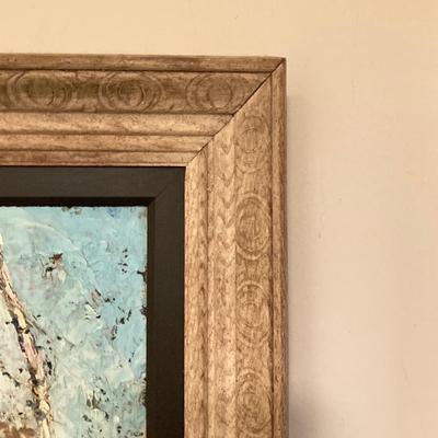 LOT 57: Pair of Framed White Birch Landscape Oil Paintings