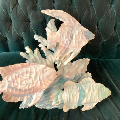 LOT 58: Three Dimensional Hanging Metal Fish Wall Art