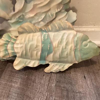 LOT 58: Three Dimensional Hanging Metal Fish Wall Art