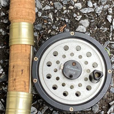LOT 62: Fishing Rod Carrying Case and Three Fishing Rods (Eagle Claw Water Eagle, Shakespeare alpha BWS1310 and Reel 2529